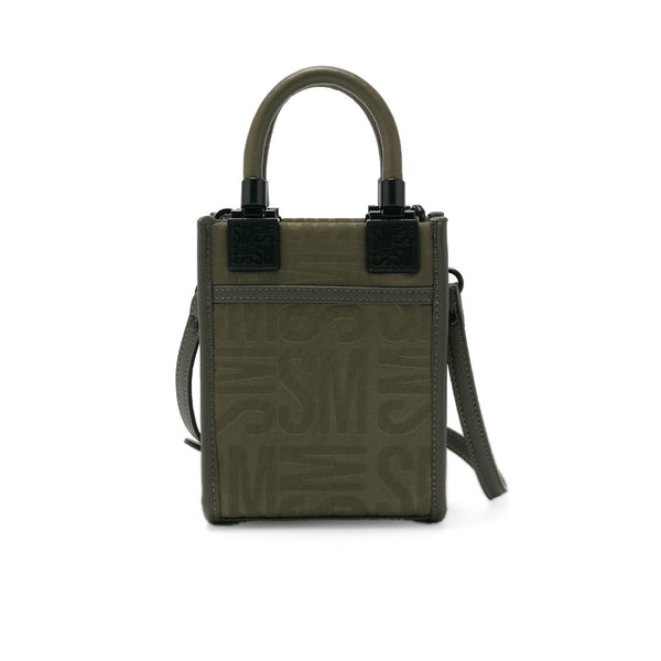 BONIT Embossed Square Portable Crossbody Small Bag - Dark Green