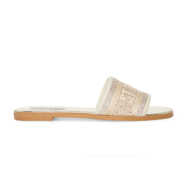 KNOX Embroidered Cotton Slides - Gold