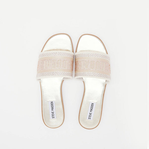 KNOX Embroidered Cotton Slides - Gold