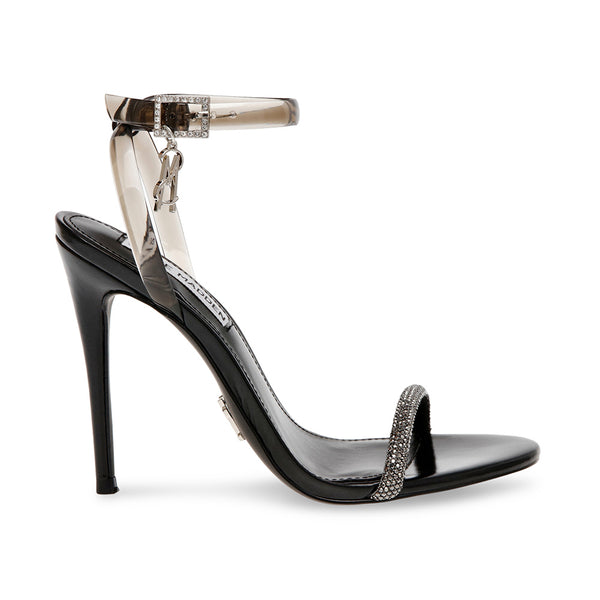 BALIA Rhinestone charm around the ankle high-heeled sandals - black