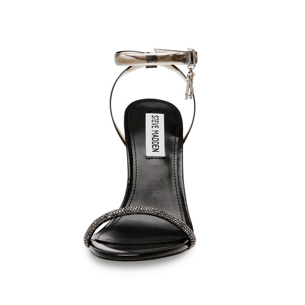 BALIA Rhinestone charm around the ankle high-heeled sandals - black