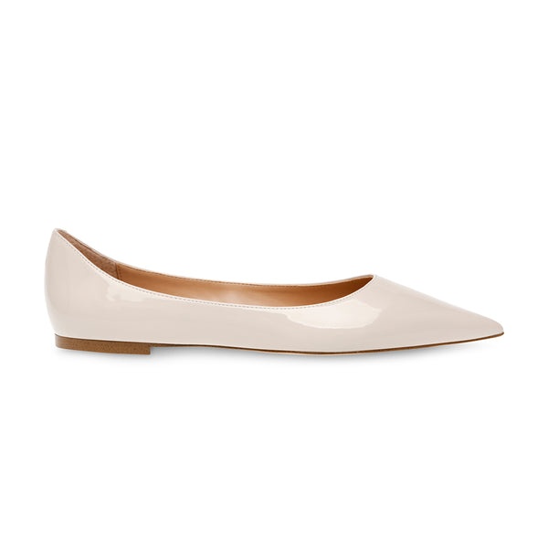 MERYL Plain Pointed Toe Flats-Off-White