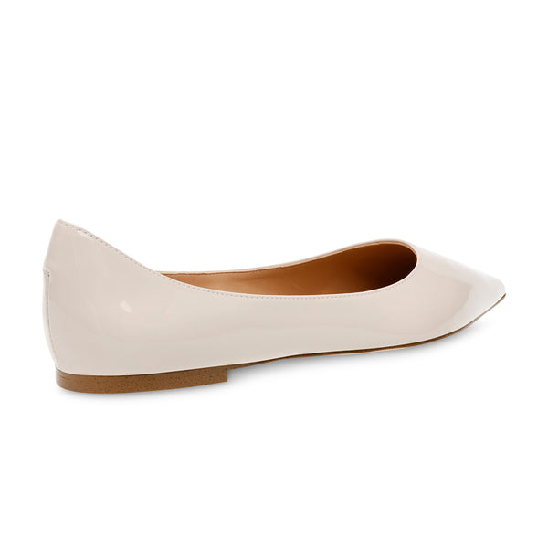 MERYL Plain Pointed Toe Flats-Off-White