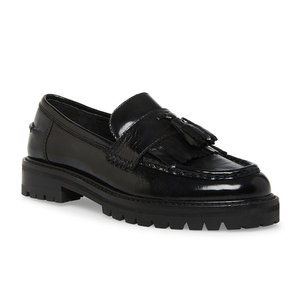 MINKA Tassel Leather Loafers - Black