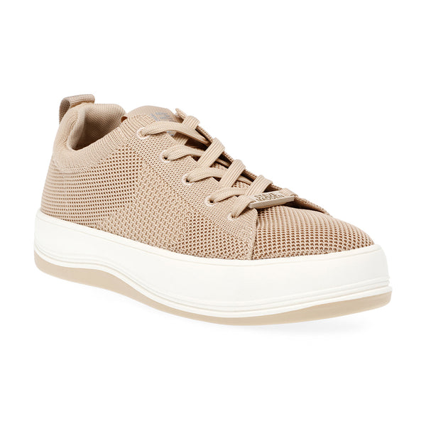 RENEW-E Breathable Fabric Platform Casual Shoes- Beige