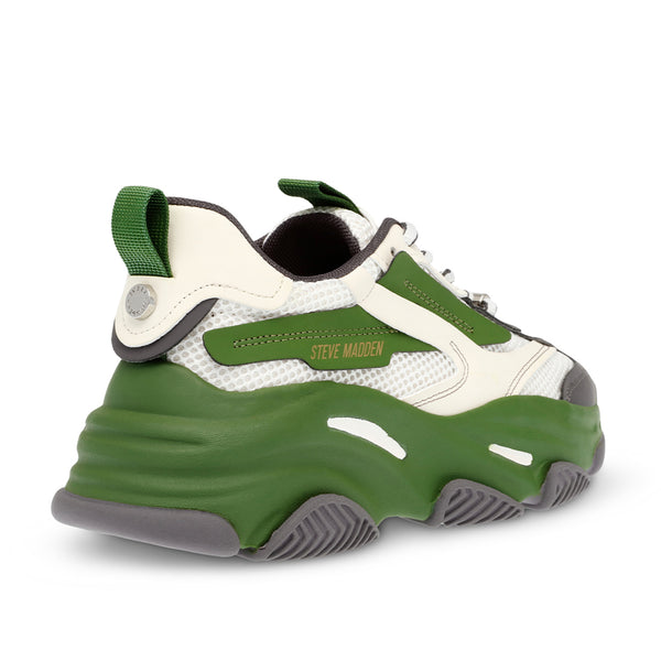 POSSESSION-E Stitching Thick Sole Samurai Dad Shoes-Green White