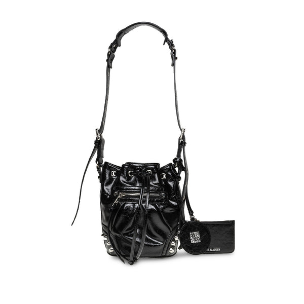 BVALLY Patent Leather Bucket Bag - Black