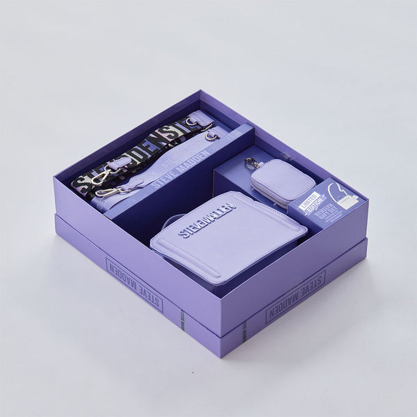 【限量禮盒組】方型雙背帶子母包獨家禮盒-紫色