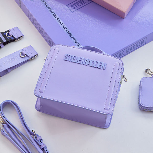 【限量禮盒組】方型雙背帶子母包獨家禮盒-紫色