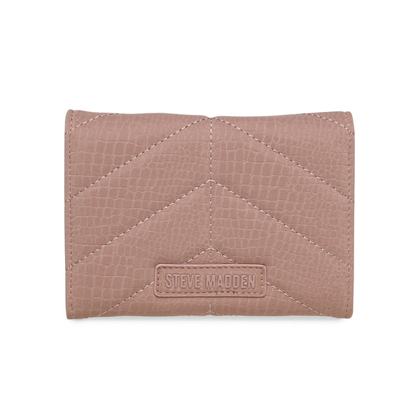 BASHA-C 斜紋皮夾式信封包-藕粉色