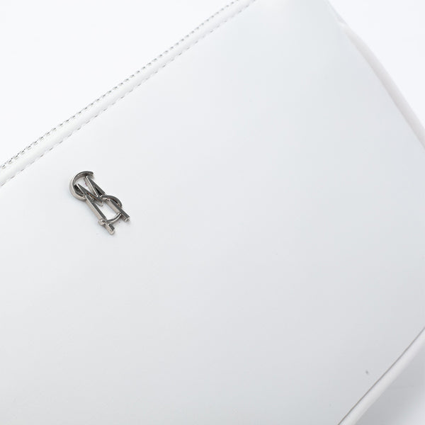 BFLEUR-P 素面珍珠手提包-白色