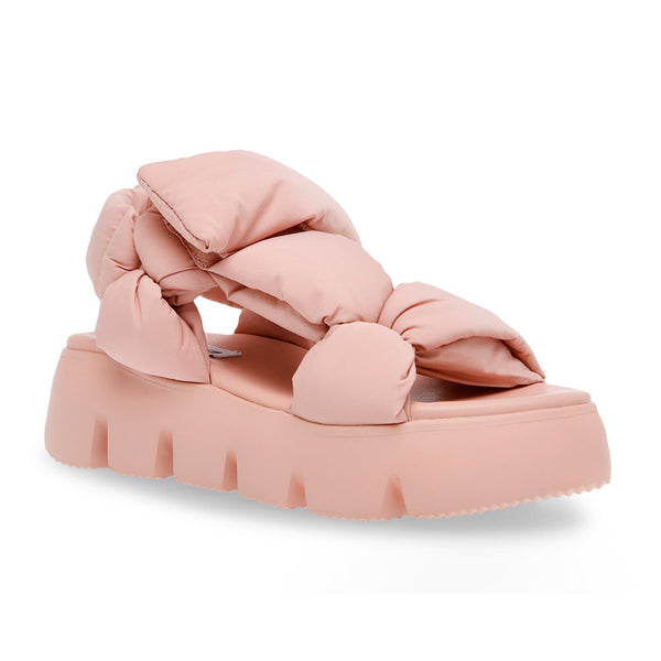 BONKERS 布面粗帶厚底涼鞋-粉紅色