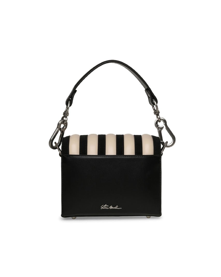 BHOSTS 經典條文翻蓋肩背包-黑色