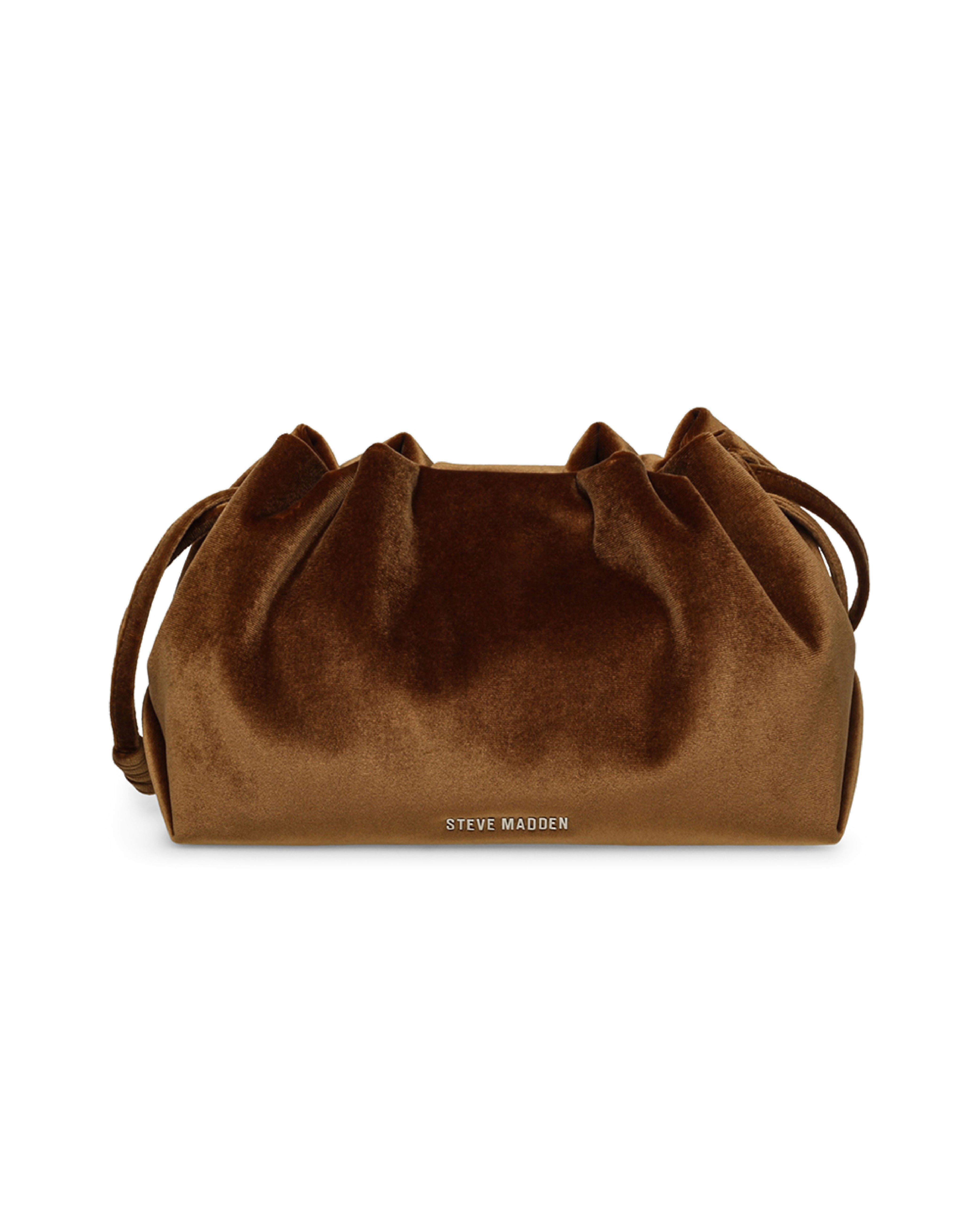 BEMMYV 絨面束口雲朵包-咖啡色