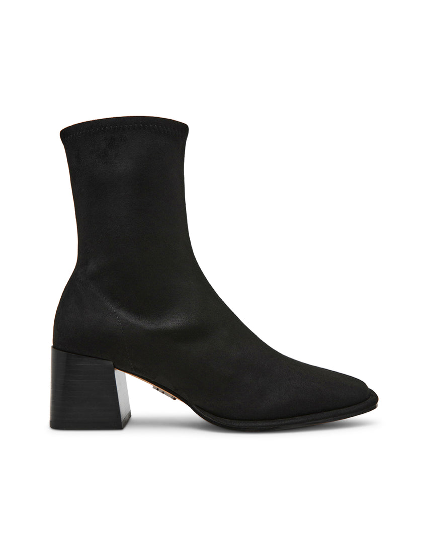 NEXTSTEP 時尚素面方頭中筒靴-絨黑