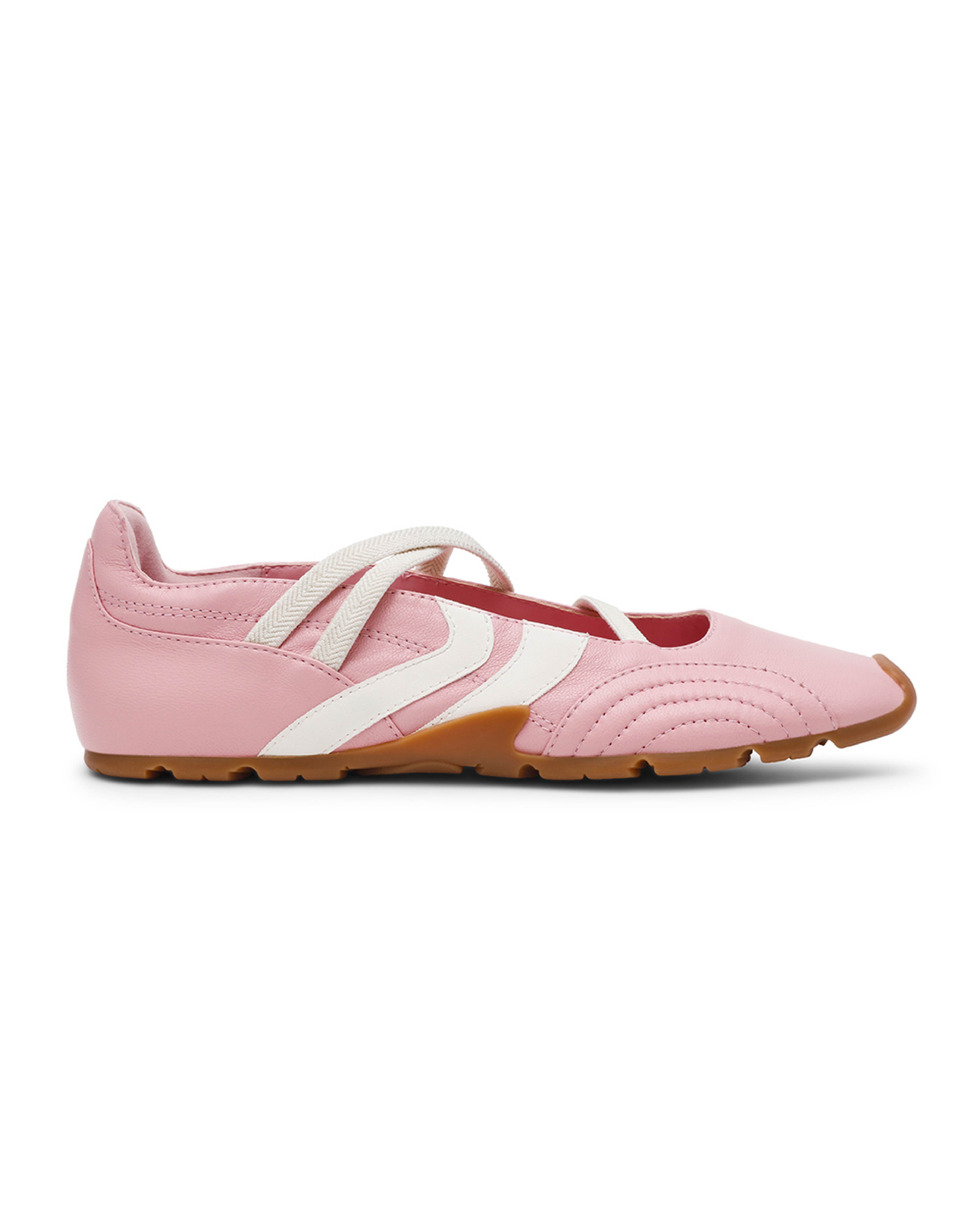 JOISIE 交叉鬆緊休閒瑪莉珍鞋-粉色 - view 3