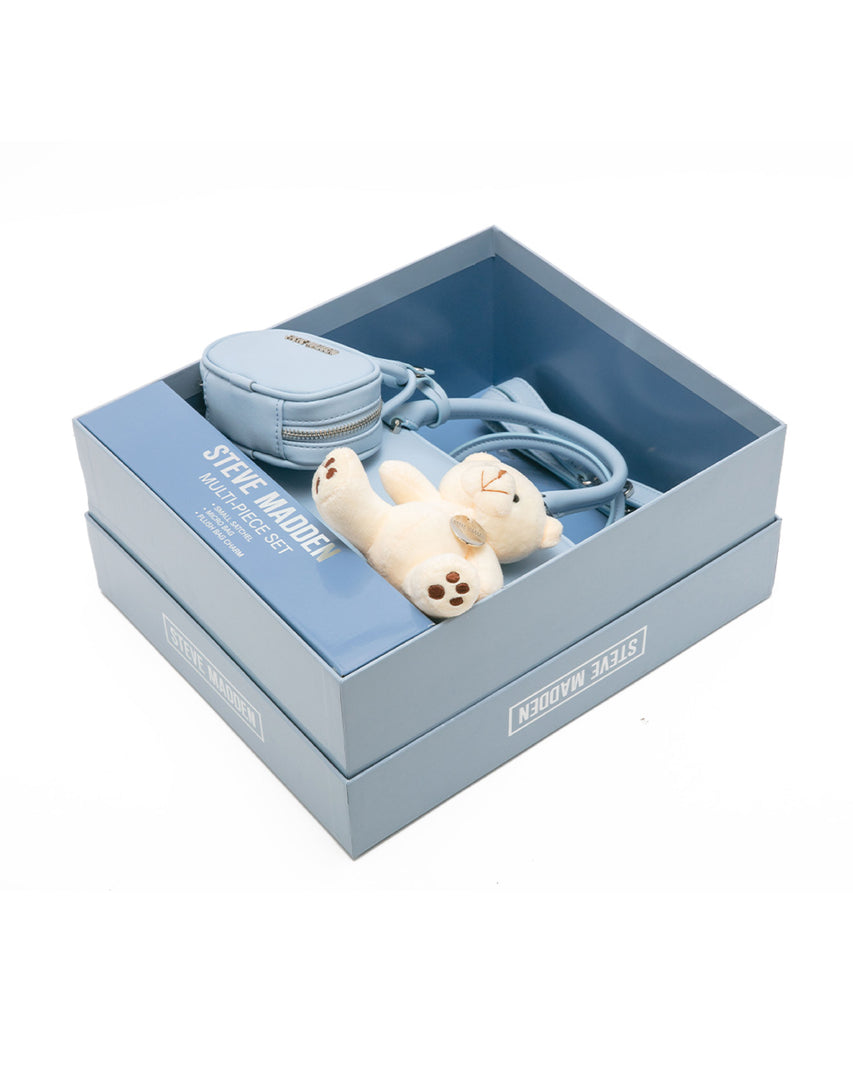 素面法棍小包三件禮盒組-藍色