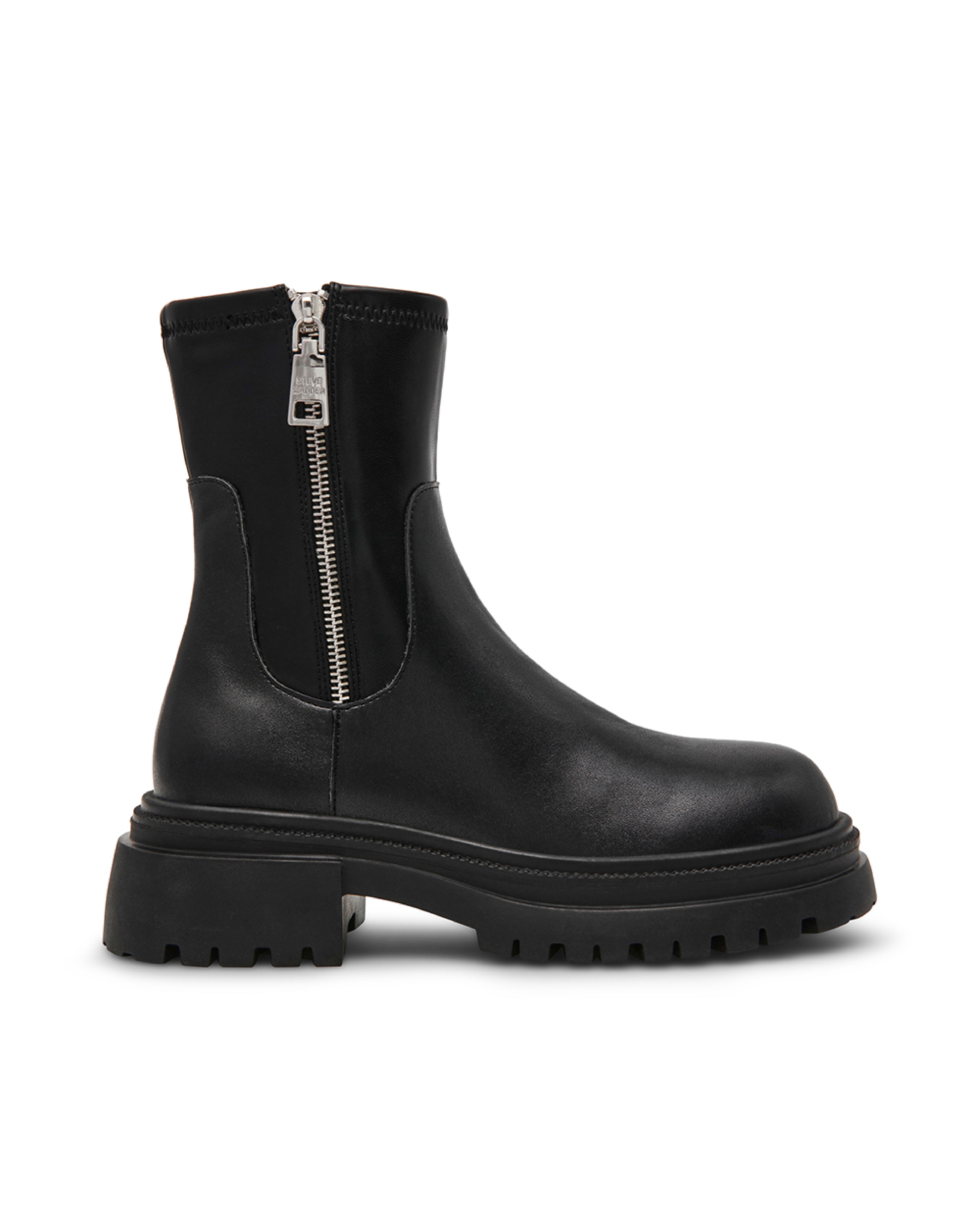 ROADMAP 率性素面厚底中筒靴-黑色