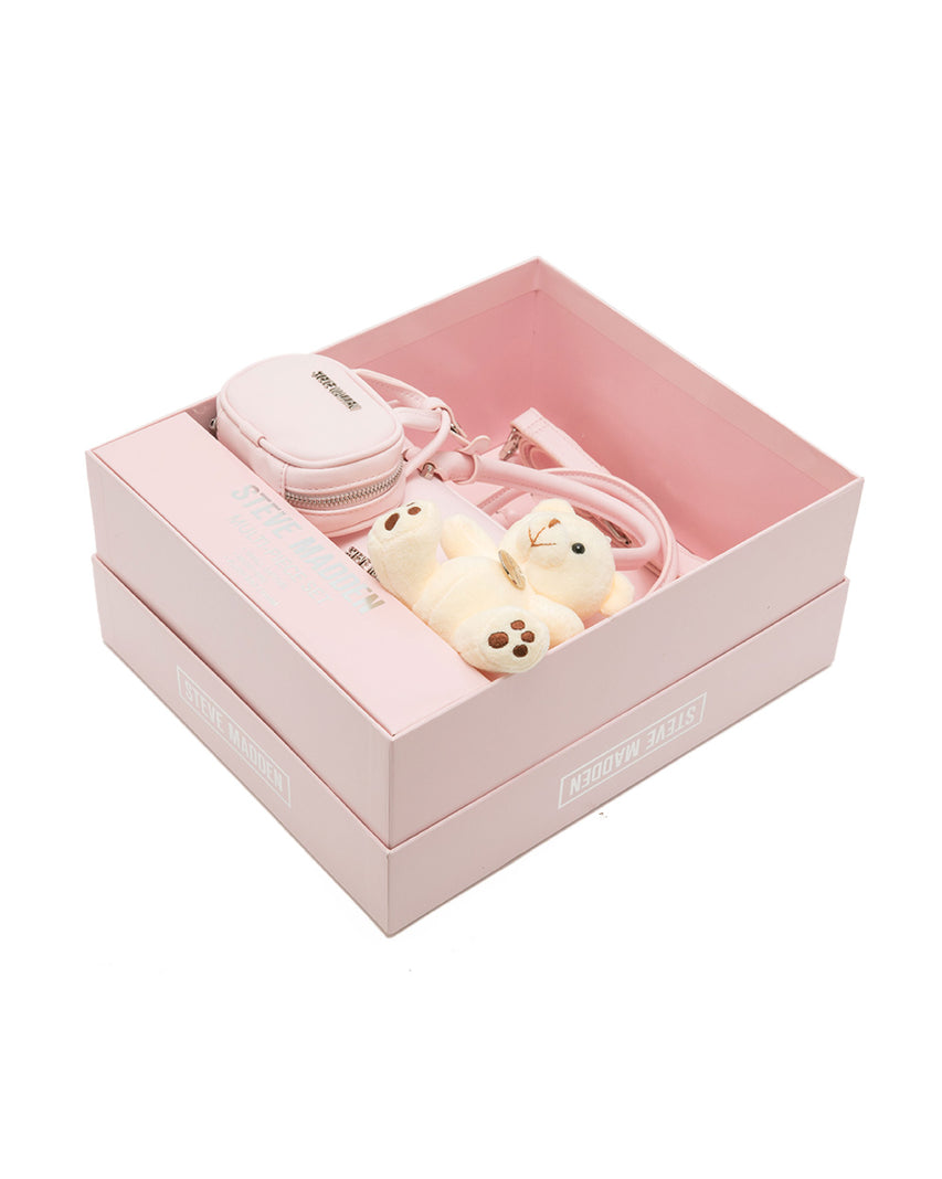 素面法棍小包三件禮盒組-粉色