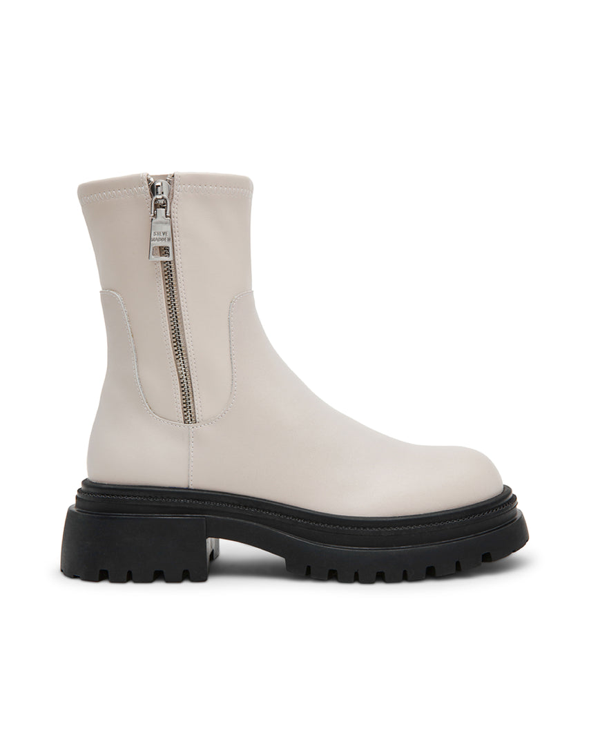 ROADMAP 率性素面厚底中筒靴-米色