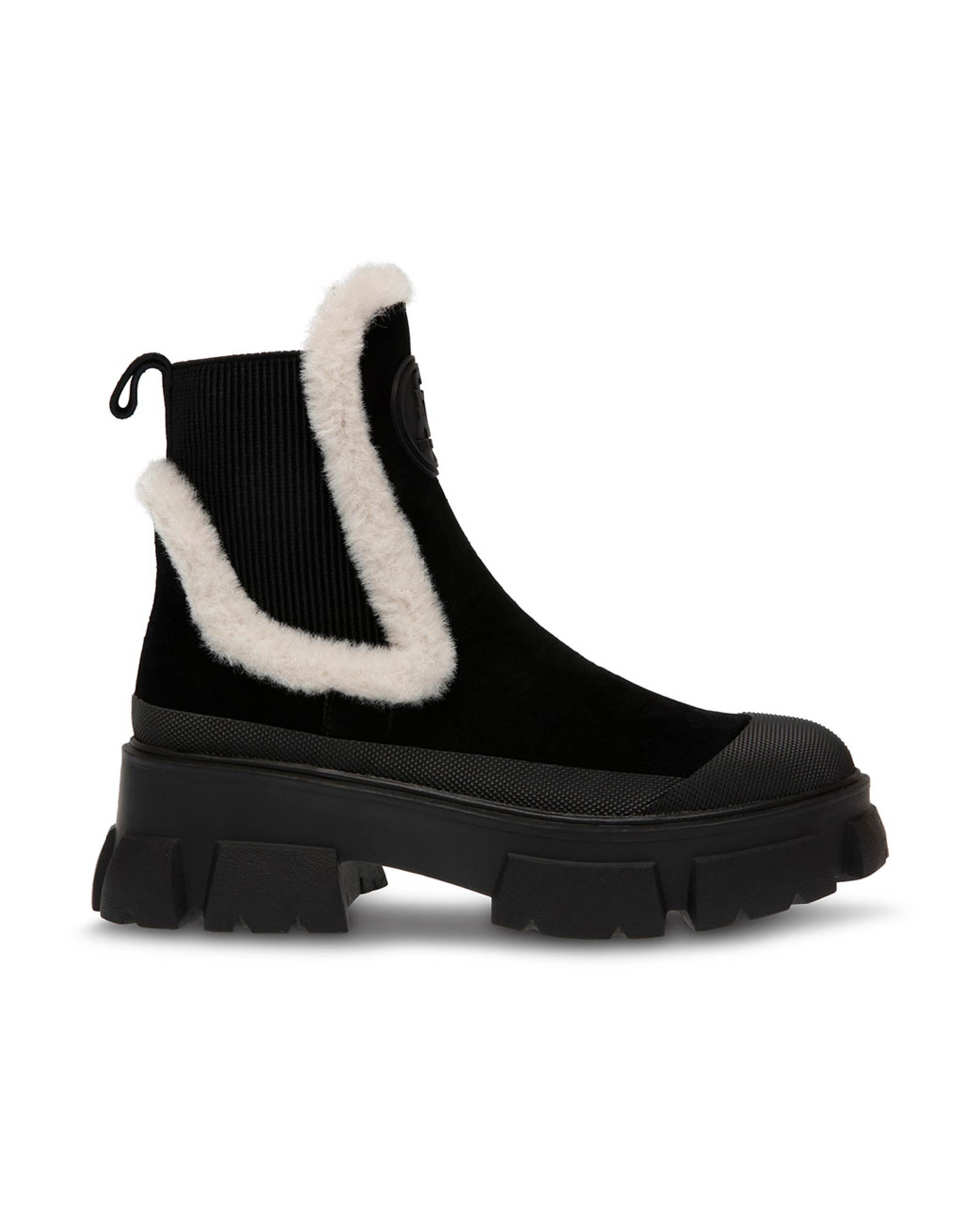 TOWNSHIP 絨面毛邊切爾西短靴-黑色