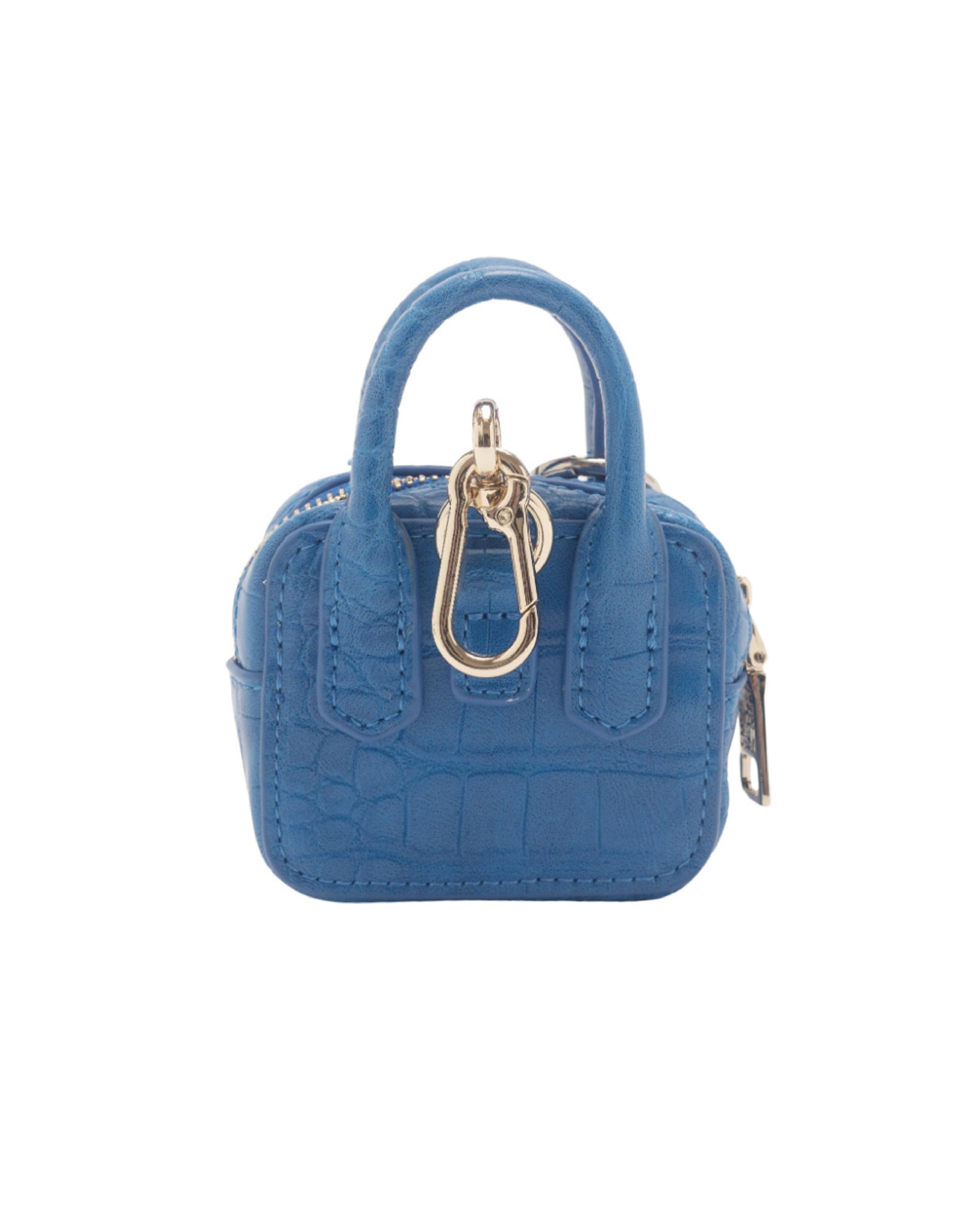 【線上獨家款】D-VOYAGE 手提包造型吊飾-藍色