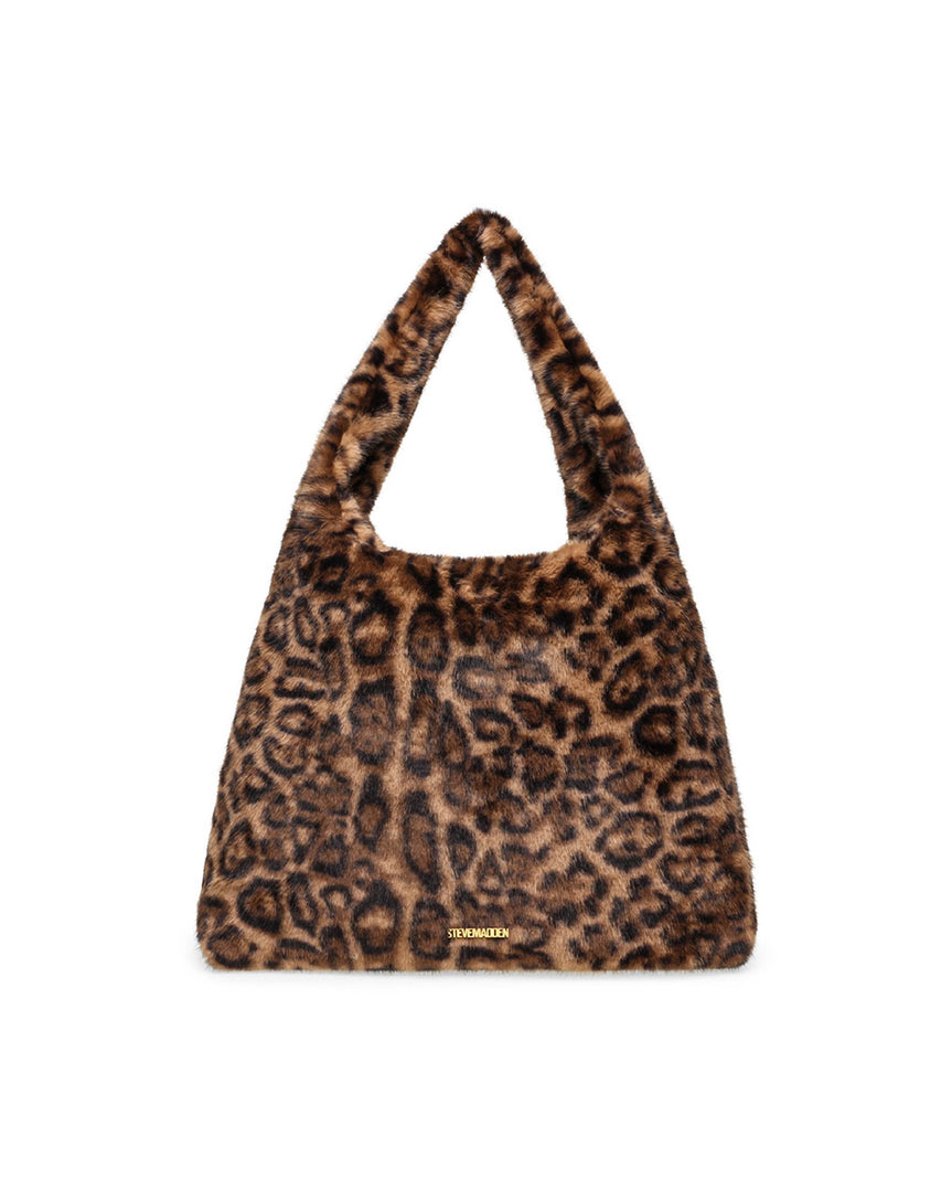 BCHATEAU 蓬鬆絨毛手提肩背包-豹紋 - view 2
