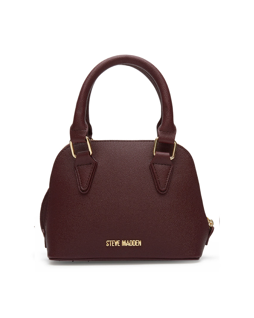 BHOPE-D 簡約素面大開口兩用小包-酒紅色