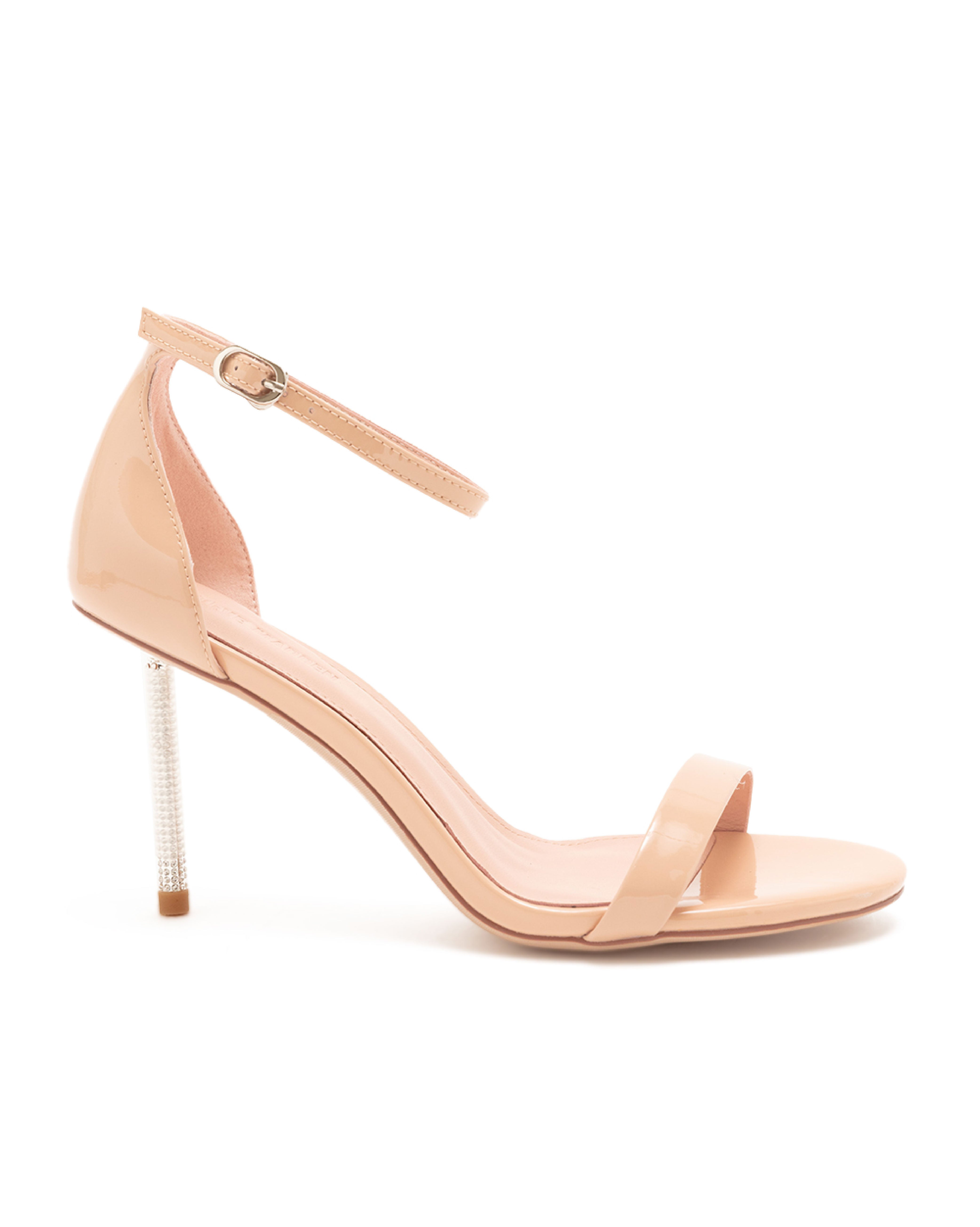 TWHELEN 經典一字帶繞頸涼跟鞋-鏡粉