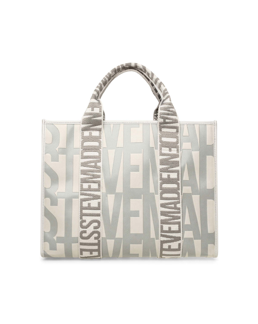 BOPTIC-E 街頭潮流滿版LOGO托特包(大)-灰色