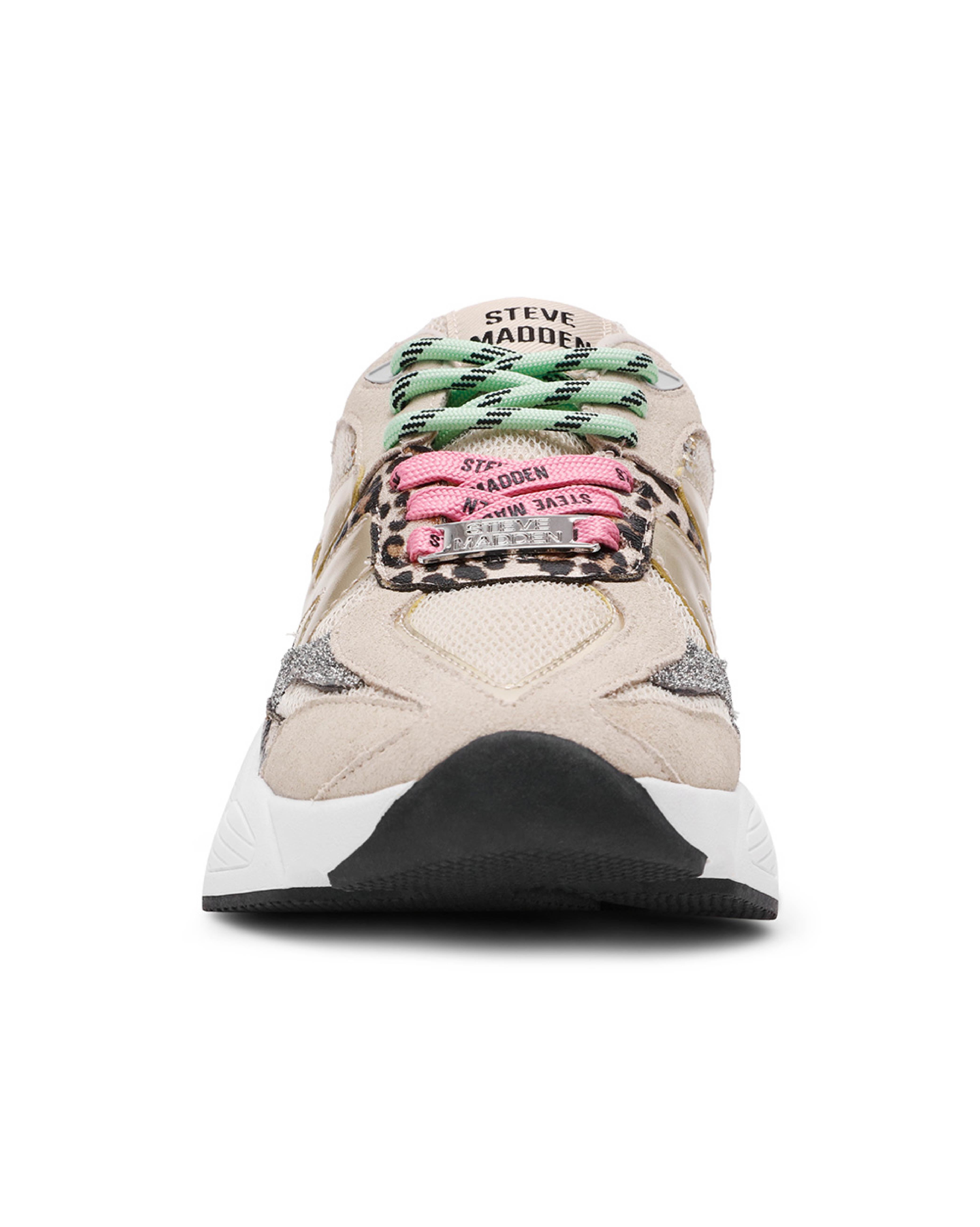 【線上獨家款】SPEEDER 潮流撞色豹紋休閒鞋-棕色