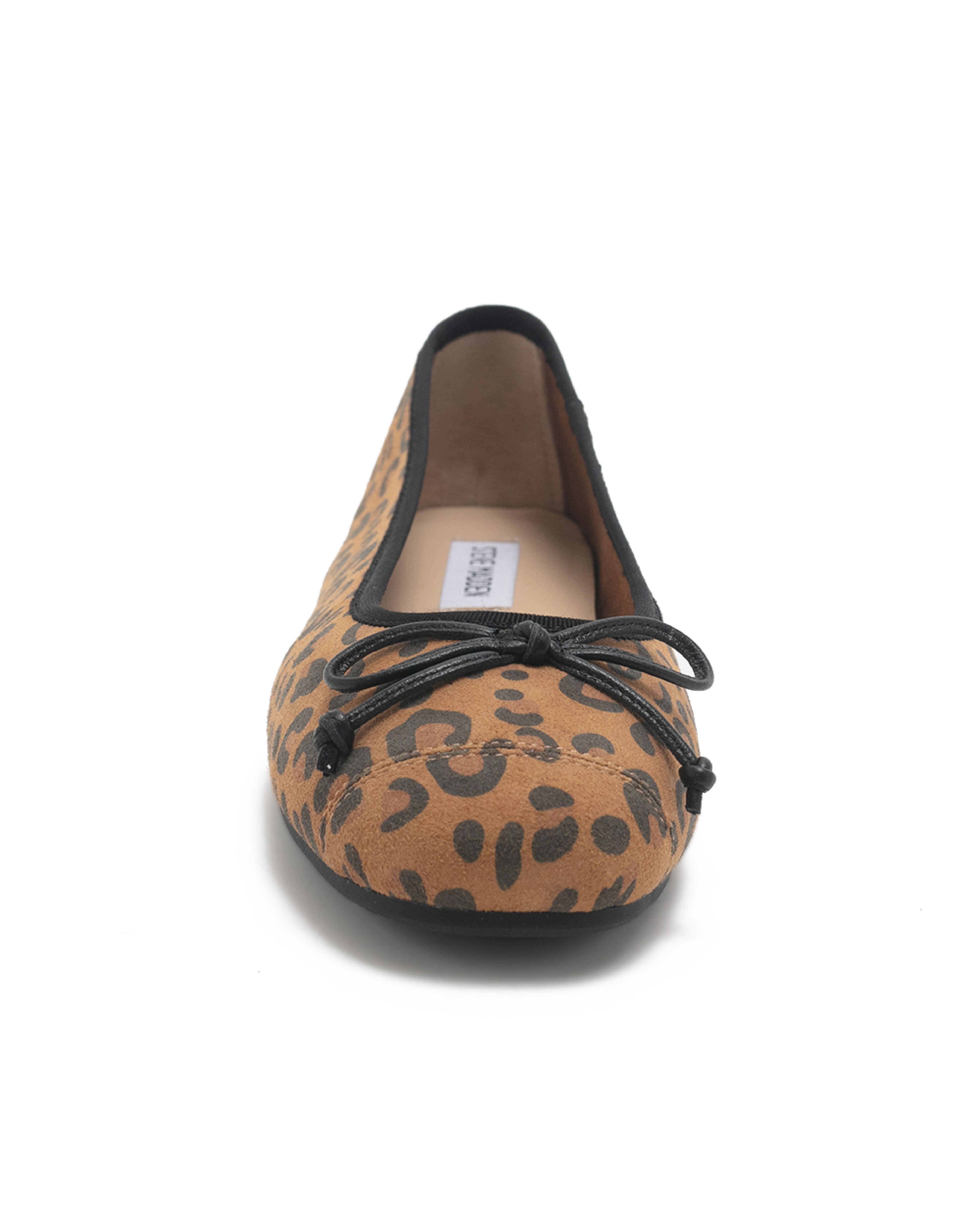 TWMUMU 經典素面細帶蝴蝶結娃娃鞋-豹紋