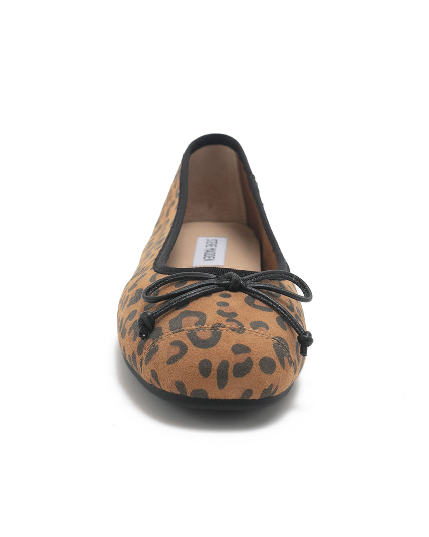 TWMUMU 經典素面細帶蝴蝶結娃娃鞋-豹紋