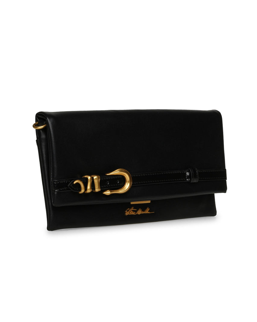 BFRESH 素面翻蓋鍊條側背包-黑色