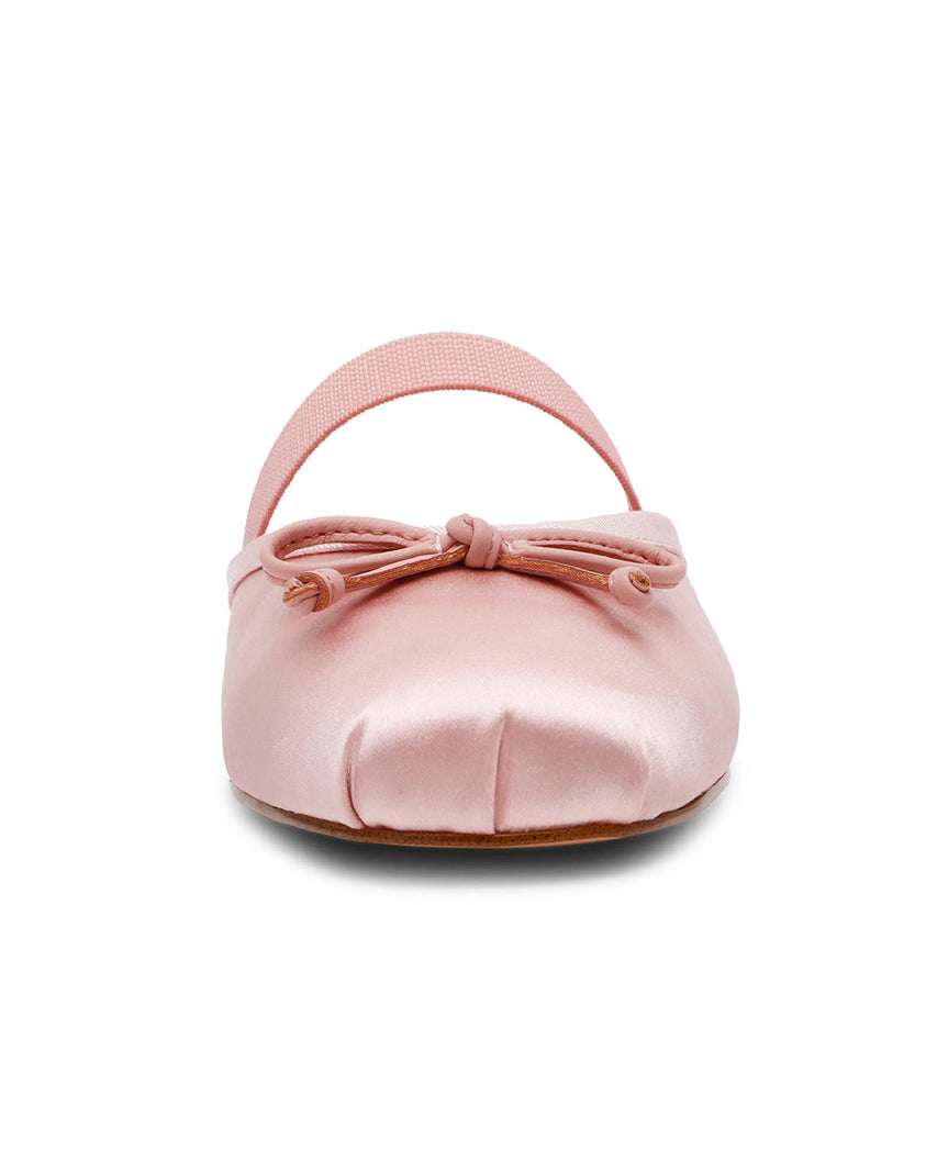 CUTESY 芭蕾緞面平底穆勒鞋-粉色 - view 3