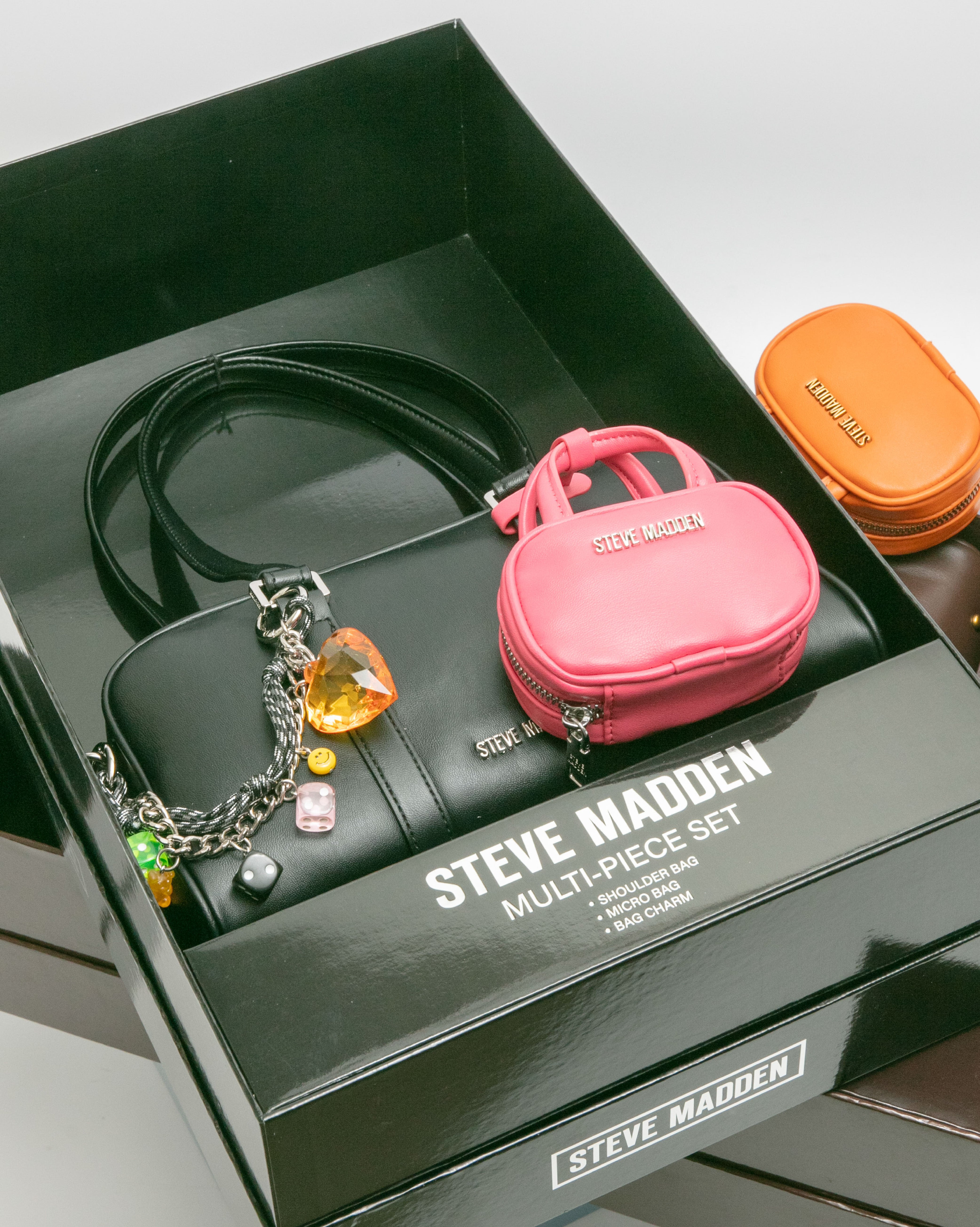 潮流撞色耳機包/法棍肩背包禮盒-黑色