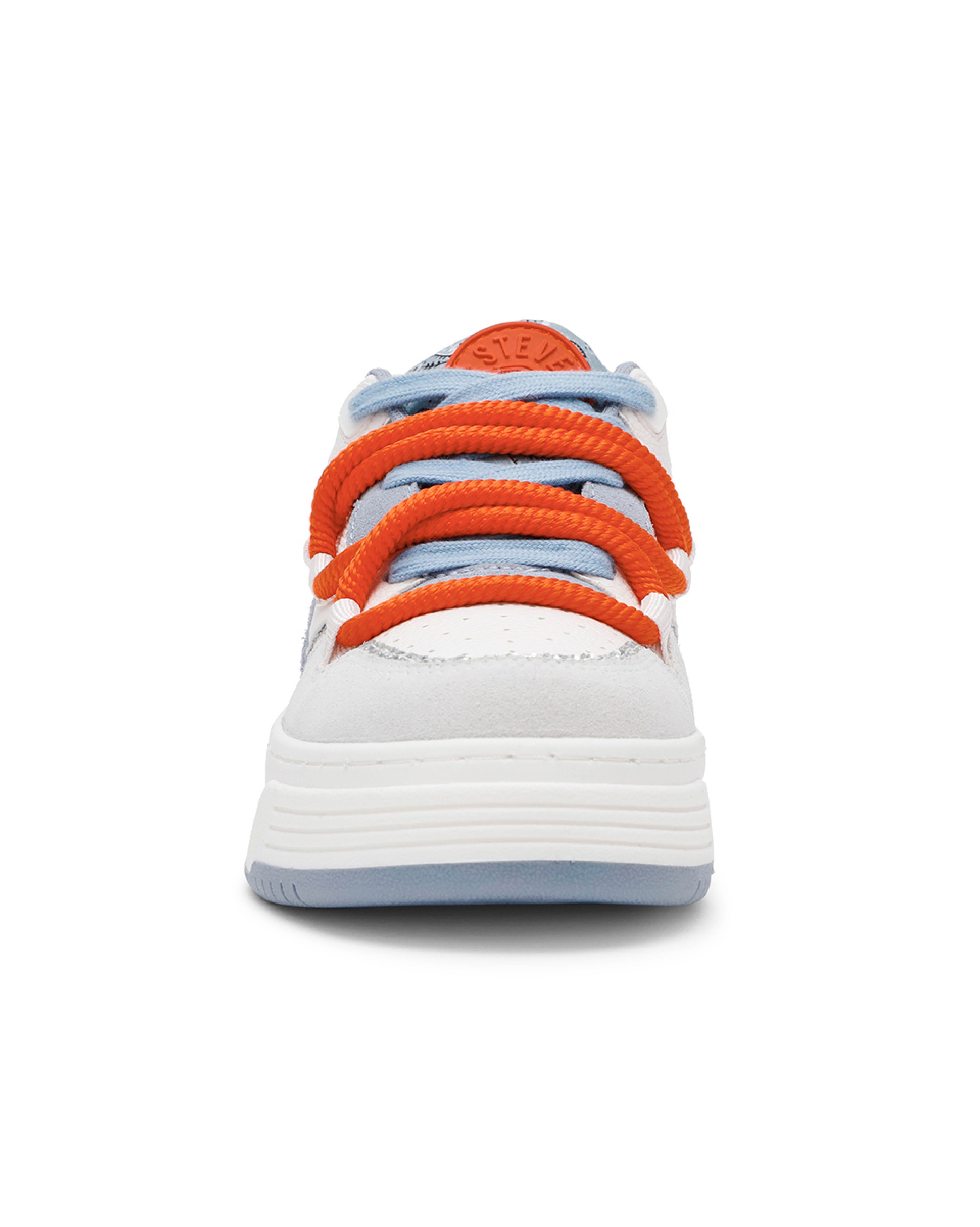 BROUHAHA 潮流撞色鞋帶厚底休閒鞋-藍色