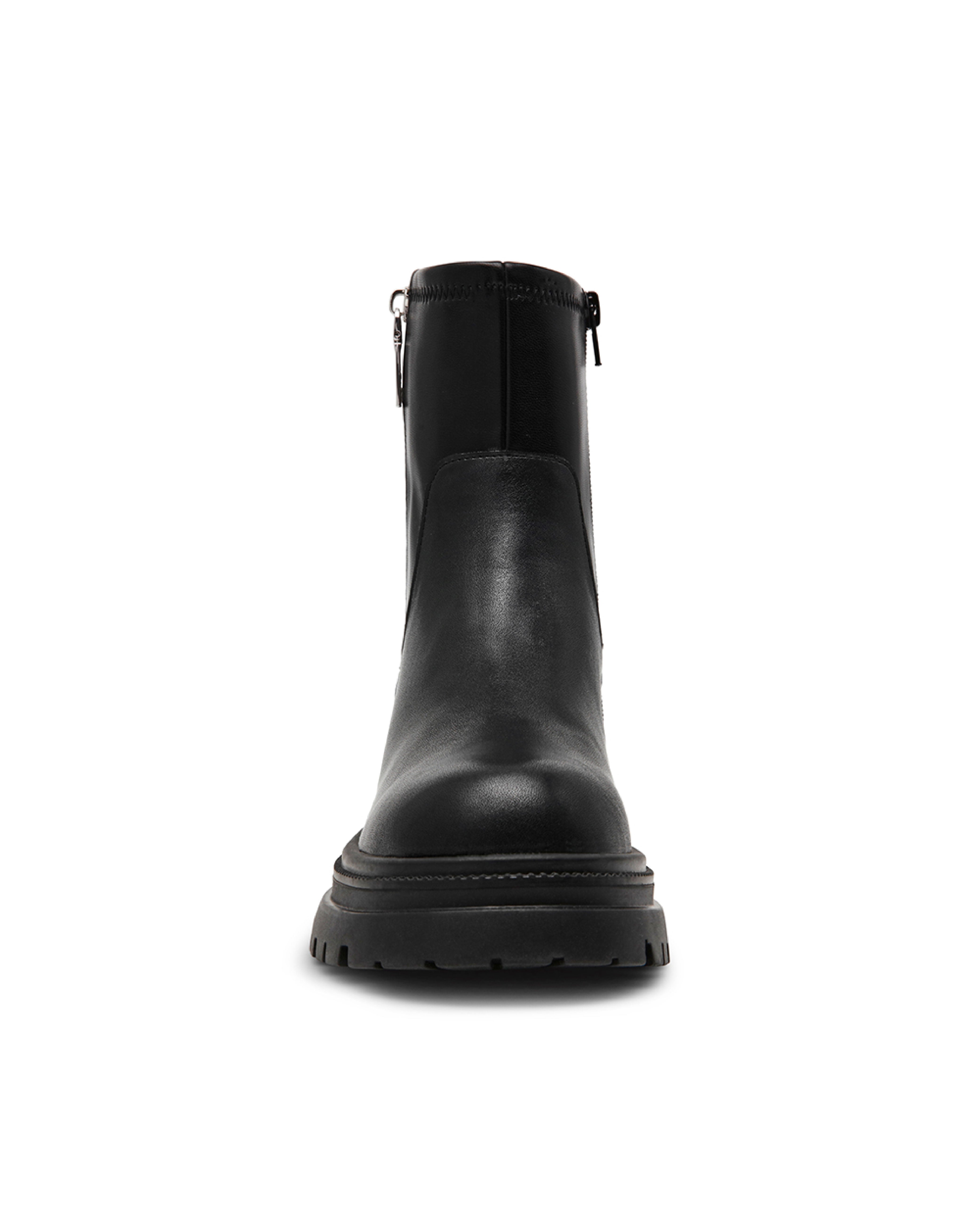 ROADMAP 率性素面厚底中筒靴-黑色