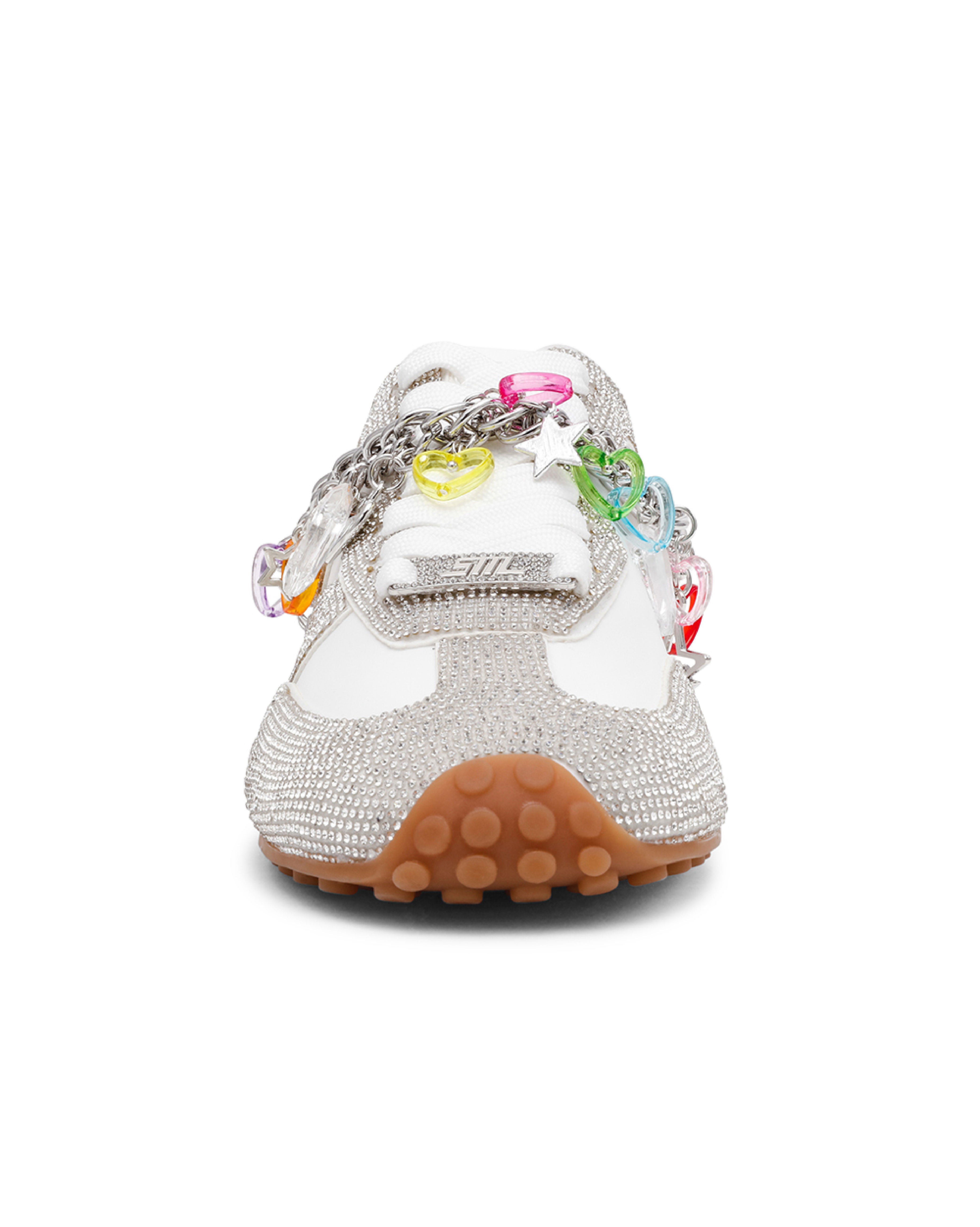 CAMEO-R 閃鑽鍊條造型掛飾德訓鞋-銀色