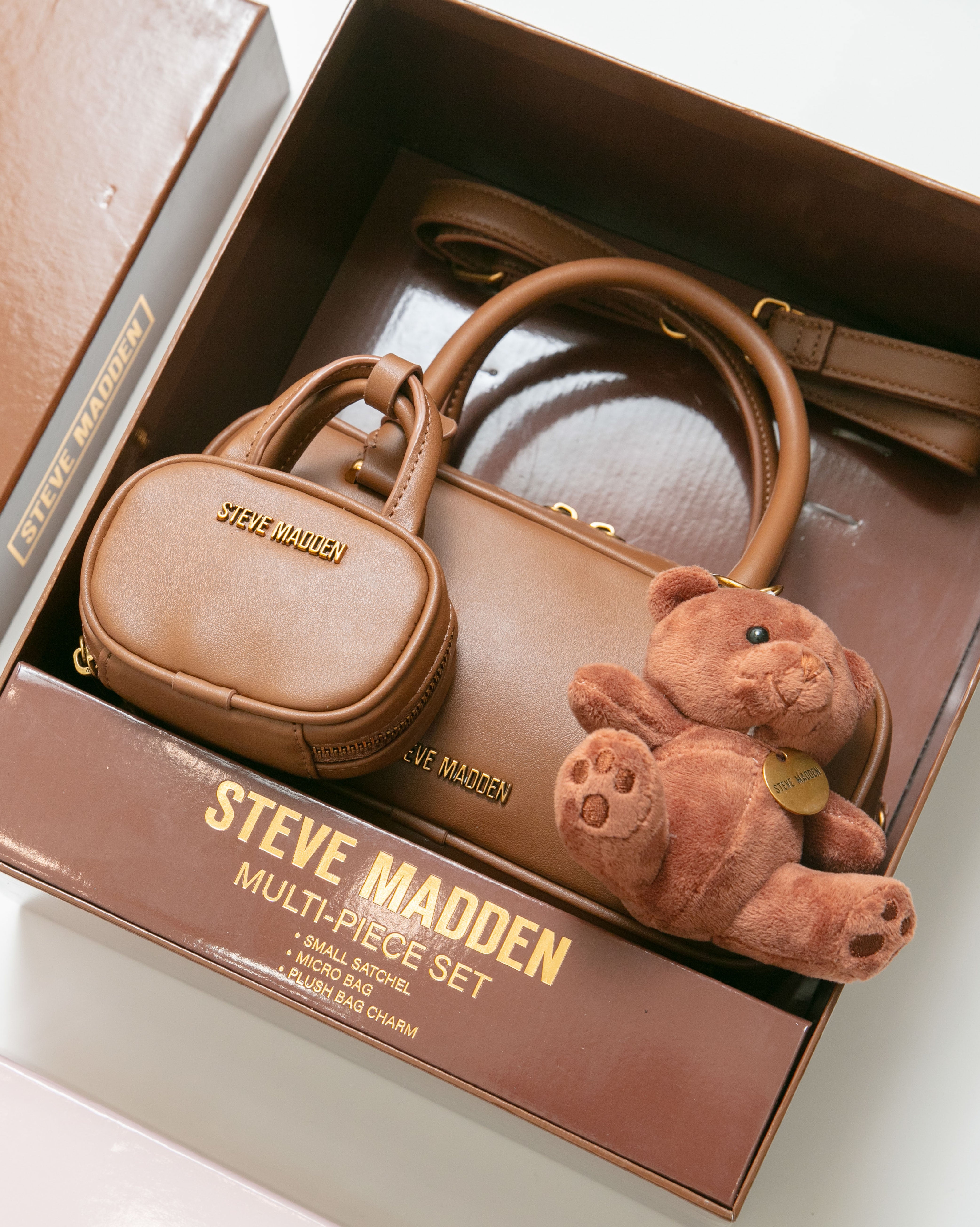 素面法棍小包三件禮盒組-咖啡色