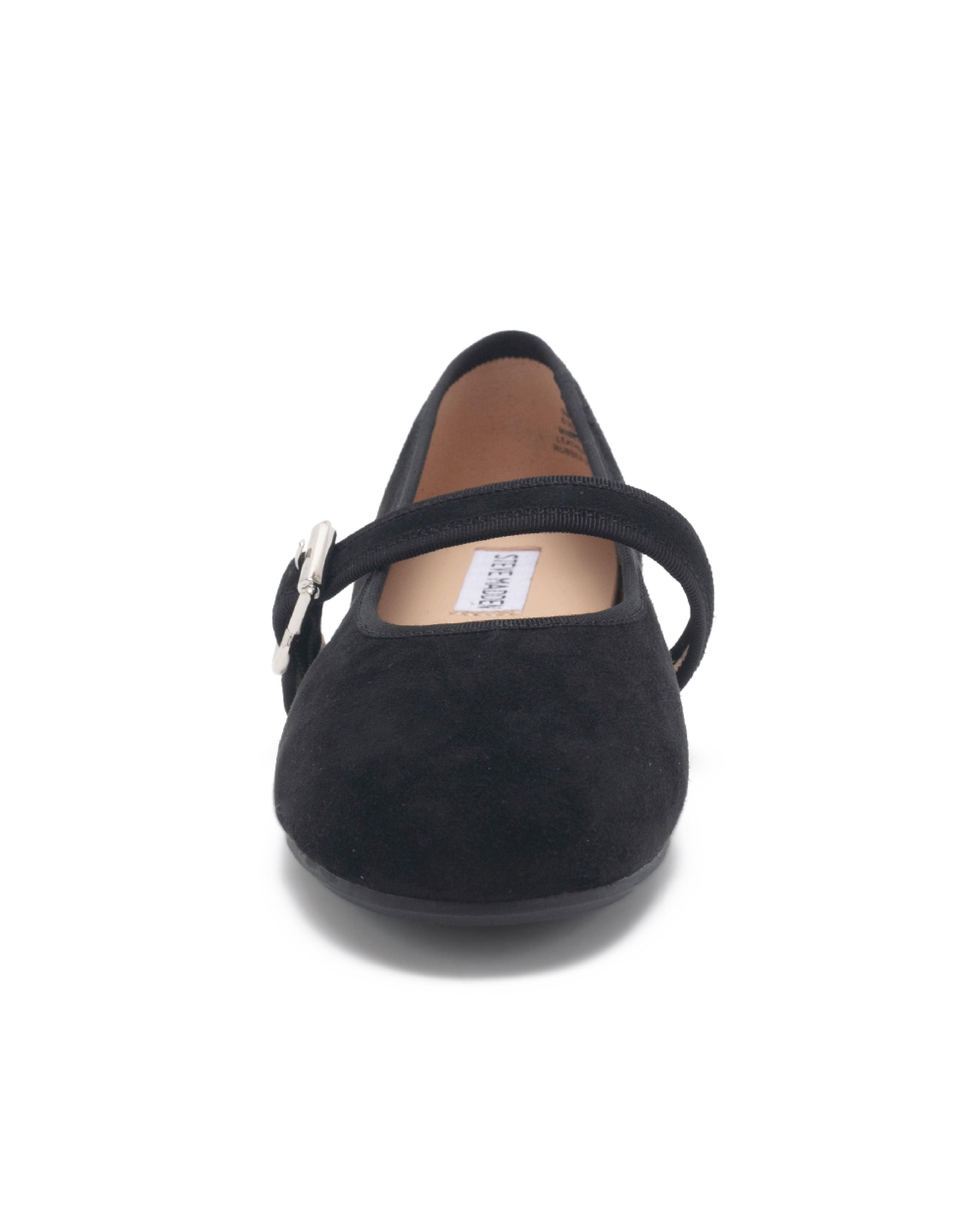 TWTYLA 絨面素色滾邊瑪莉珍鞋-絨黑