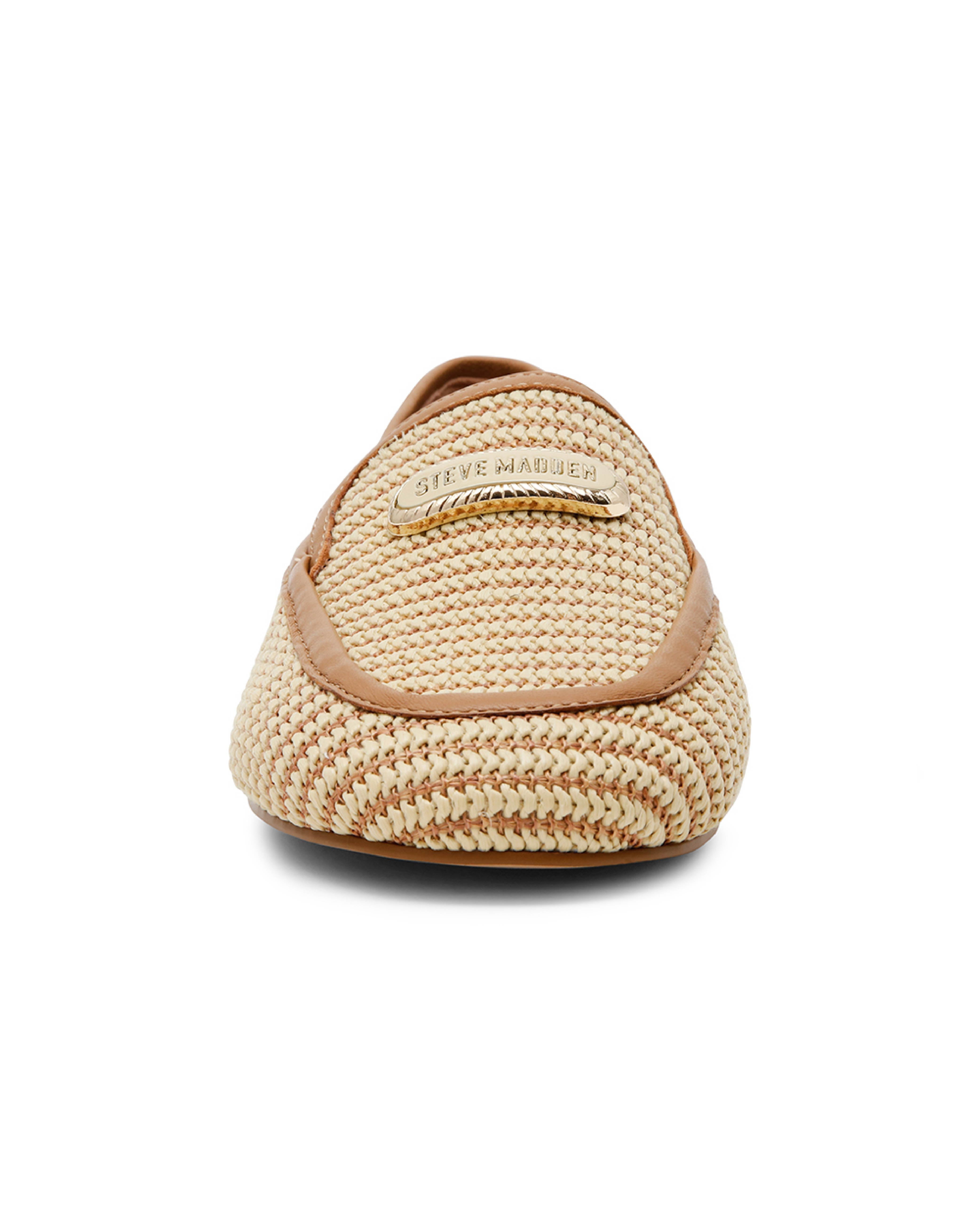 RIDGEVIEW 雙色條紋拼接平底鞋-米色