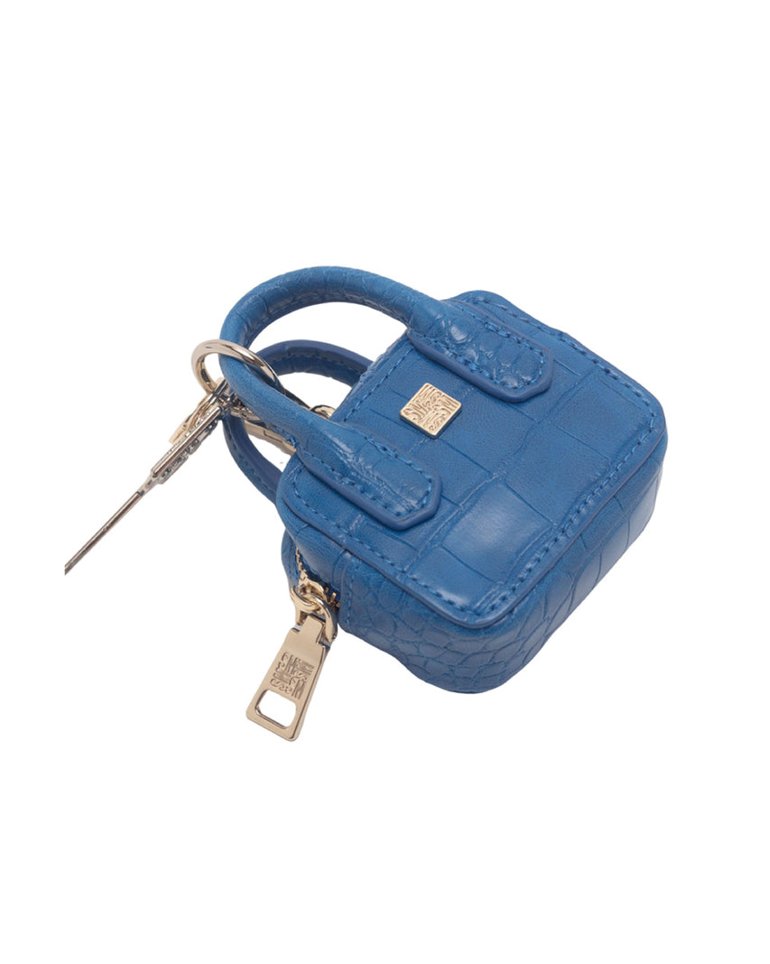 【線上獨家款】D-VOYAGE 手提包造型吊飾-藍色