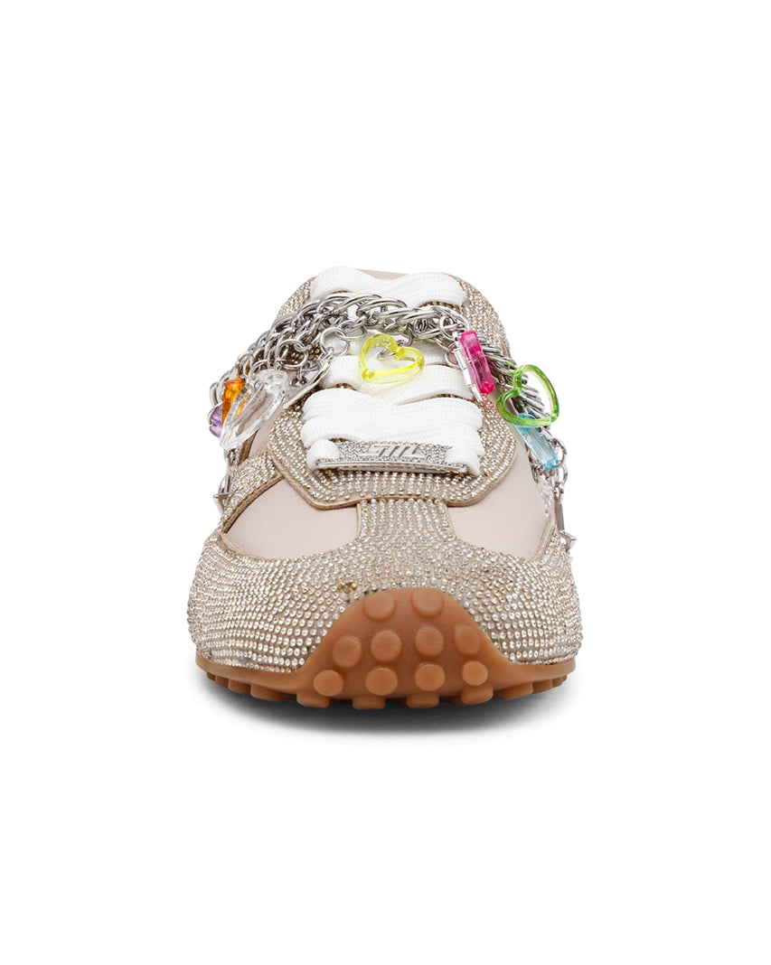 CAMEO-R 閃鑽鍊條造型掛飾德訓鞋-金色