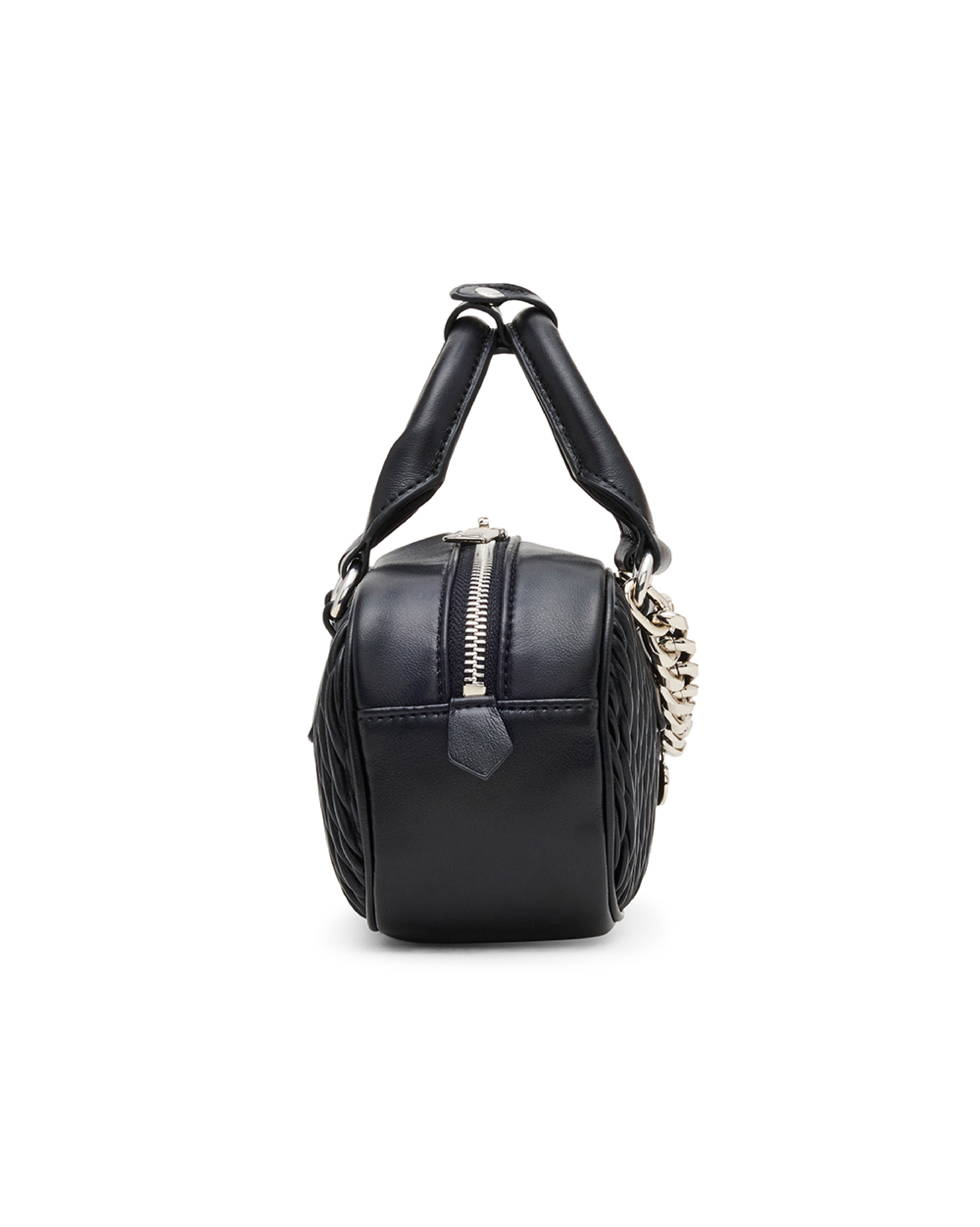 BEMILIEE 編織抓皺小法棍包-黑色