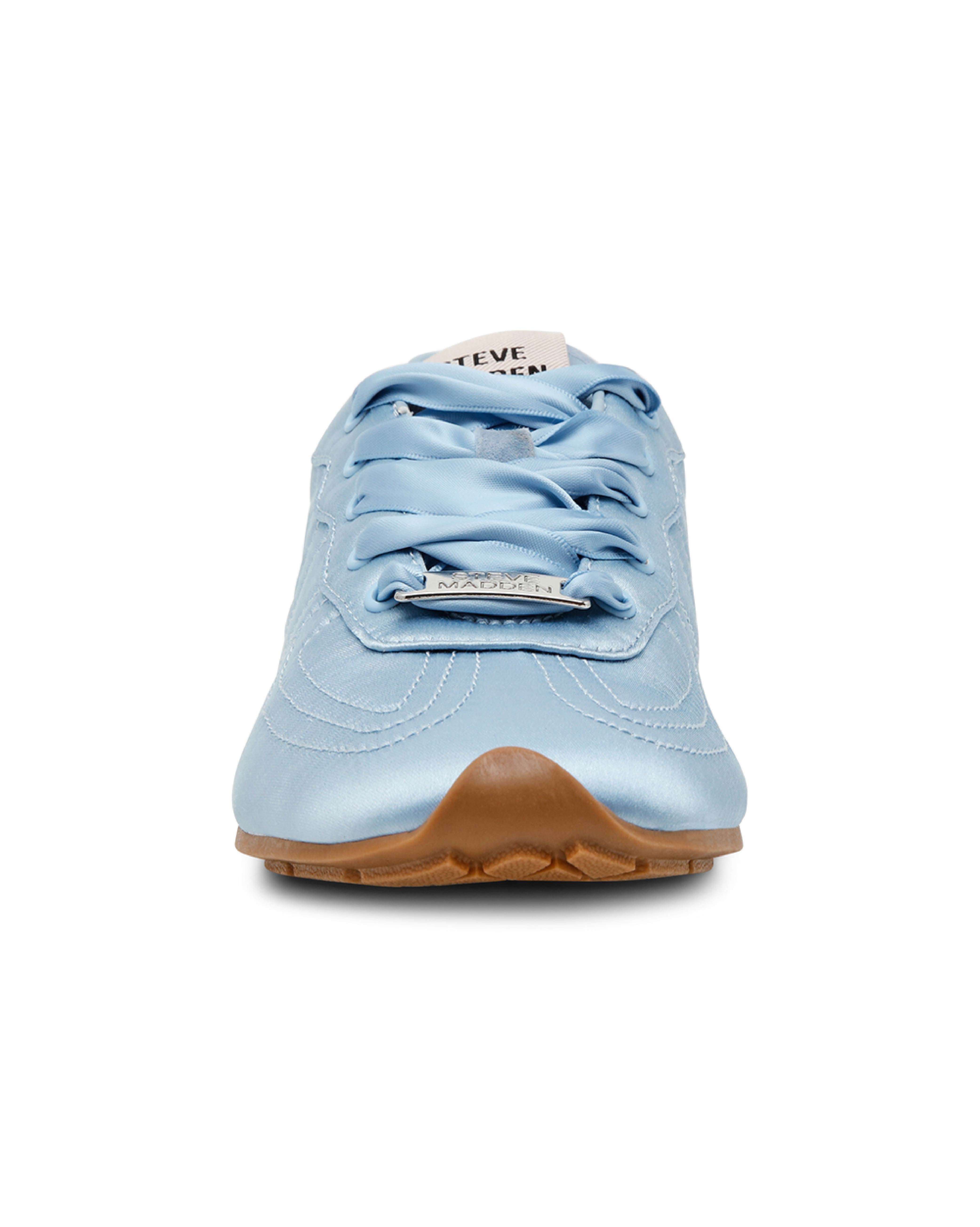 【線上獨家款】ABBI-S 芭蕾緞面綁帶休閒鞋-藍色