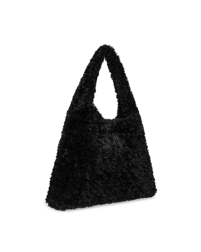 BCHATEAU 蓬鬆絨毛手提肩背包-黑色 - view 3