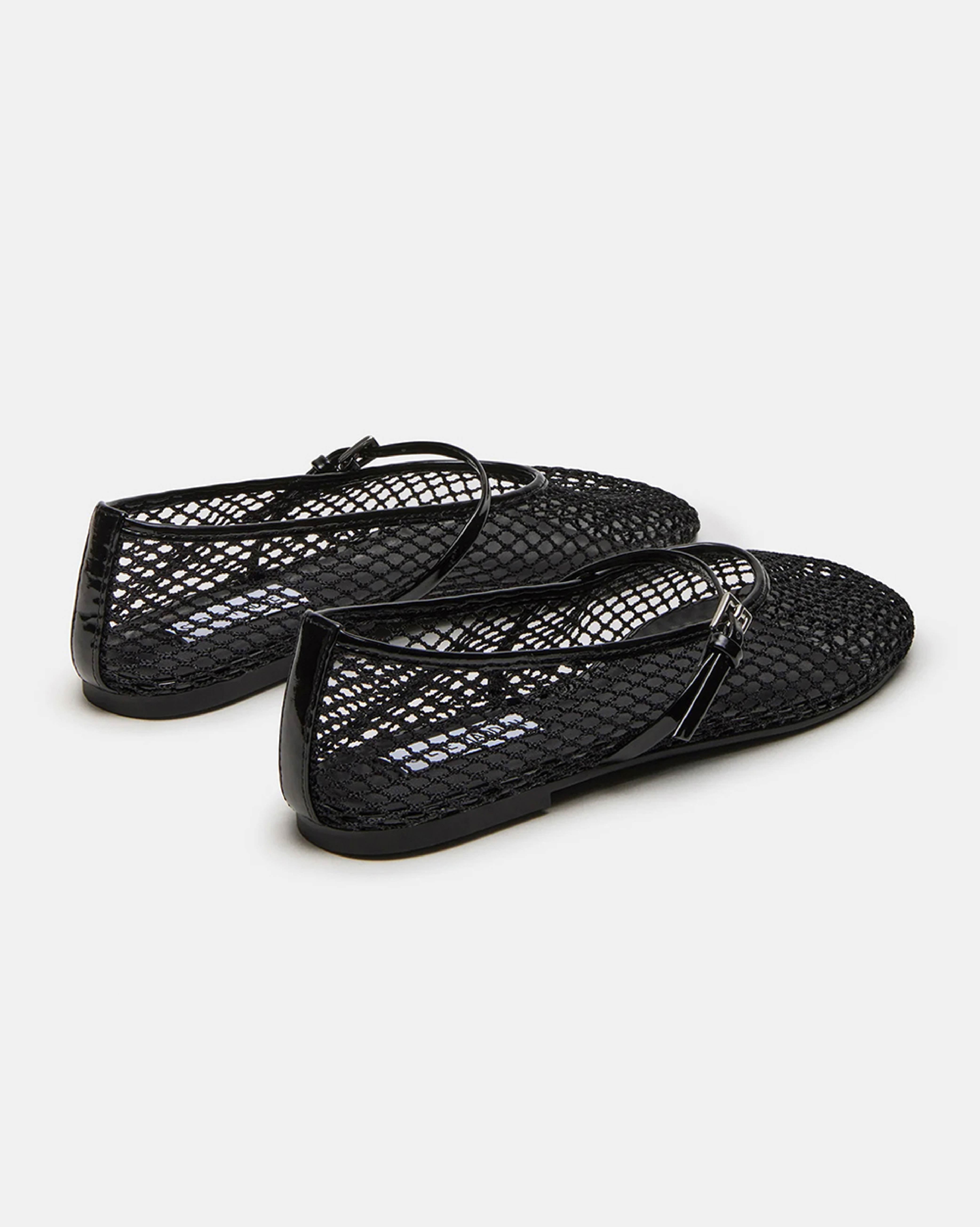 MAGS 素色網狀透膚瑪莉珍鞋-黑色