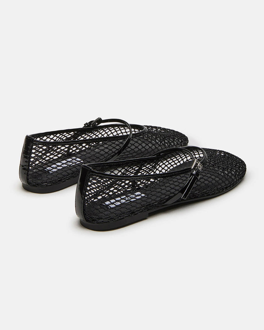 MAGS 素色網狀透膚瑪莉珍鞋-黑色