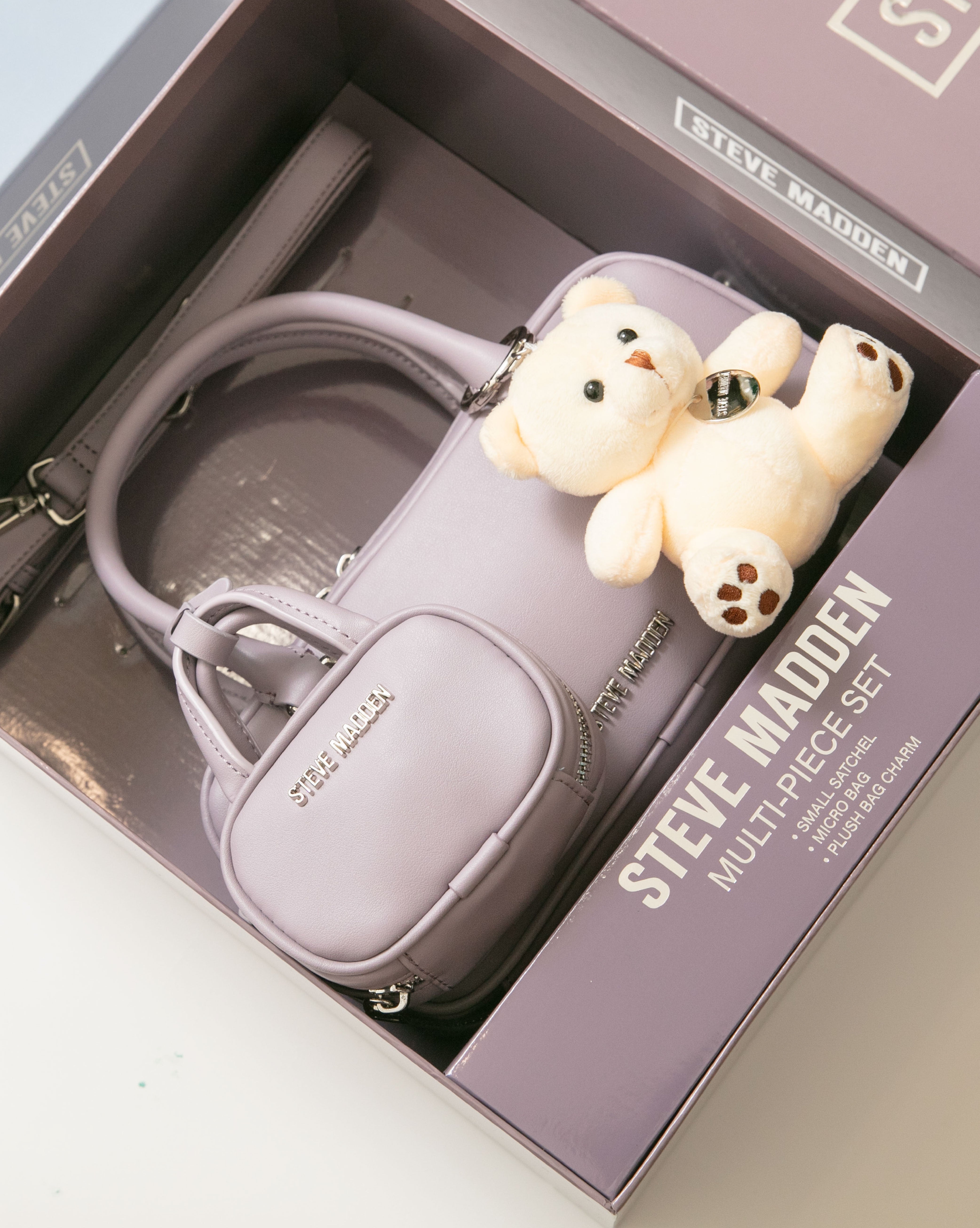 素面法棍小包三件禮盒組-紫色